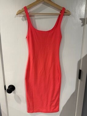 Zara Hot Pink Midi Tank Dress